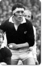 Alastair McHarg playing rugby for Scotland in 1975